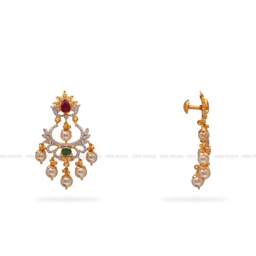 Gold Chandbali Earrings