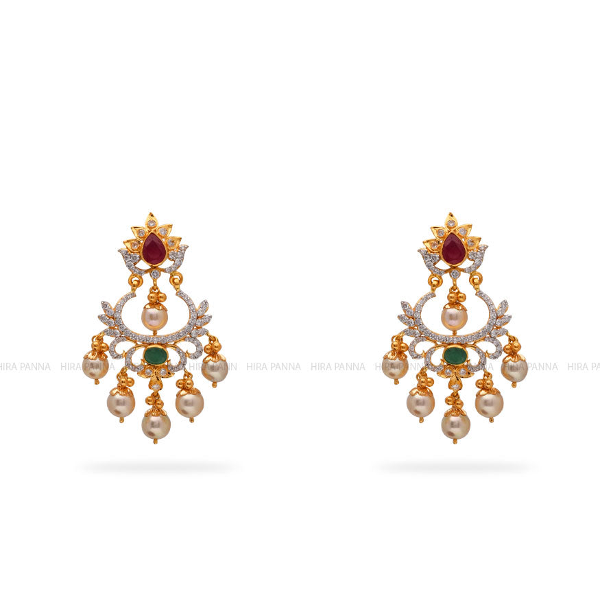 Gold Chandbali Earrings