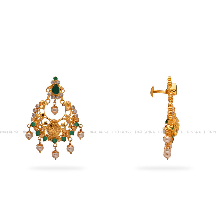 Gold Chandbali Earrings