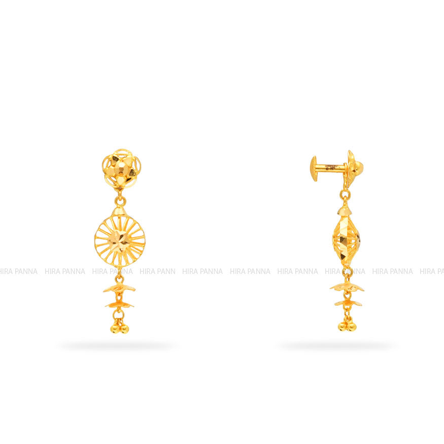 Gold Jhumka Earrings