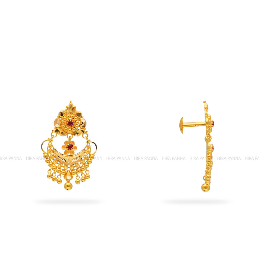 Gold Chandbali Earrings