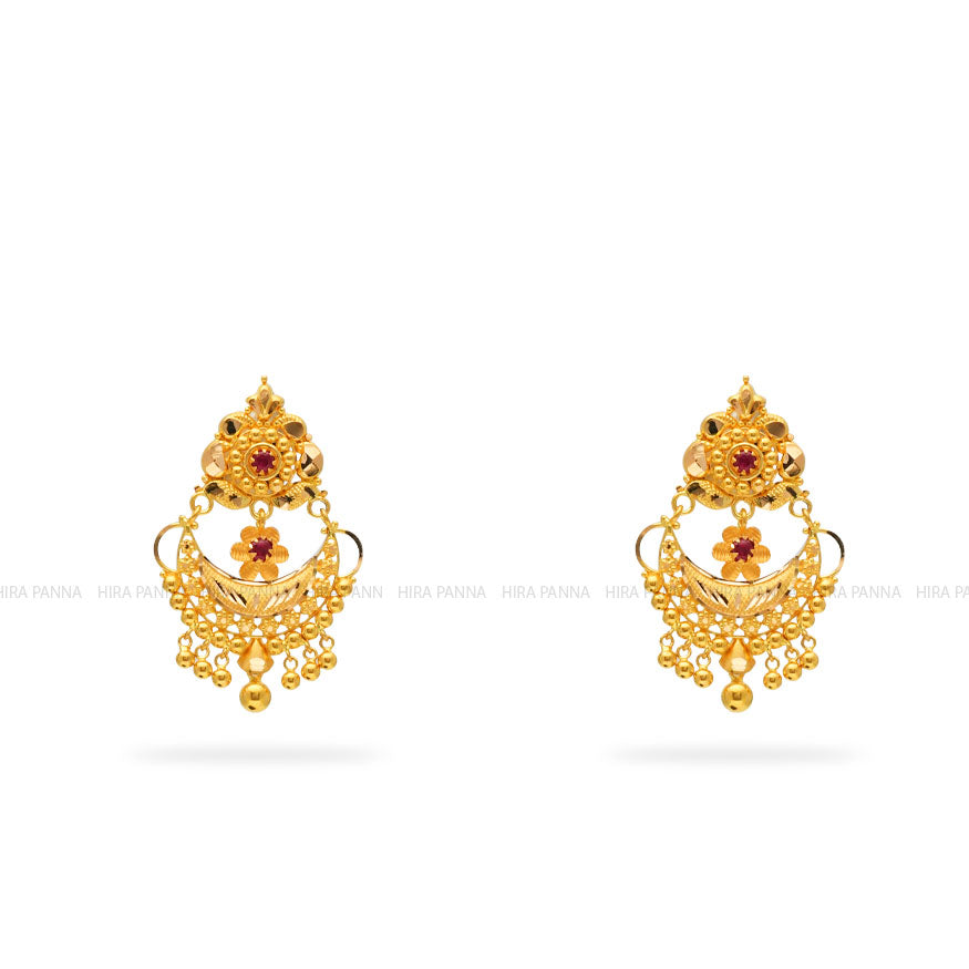 Gold Chandbali Earrings