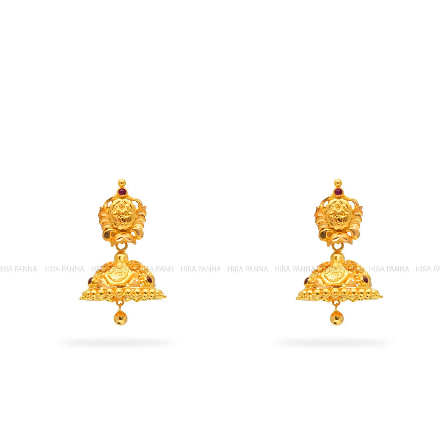 Gold Jhumka Earrings