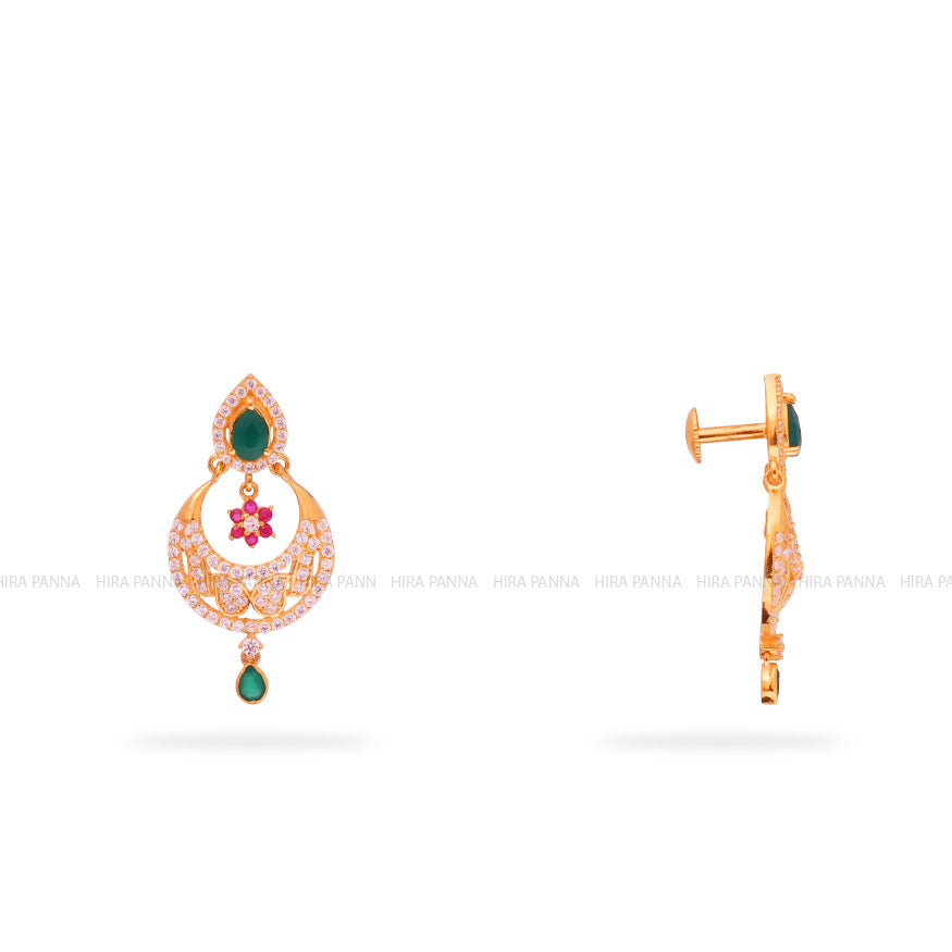 Gold Chandbali Earrings