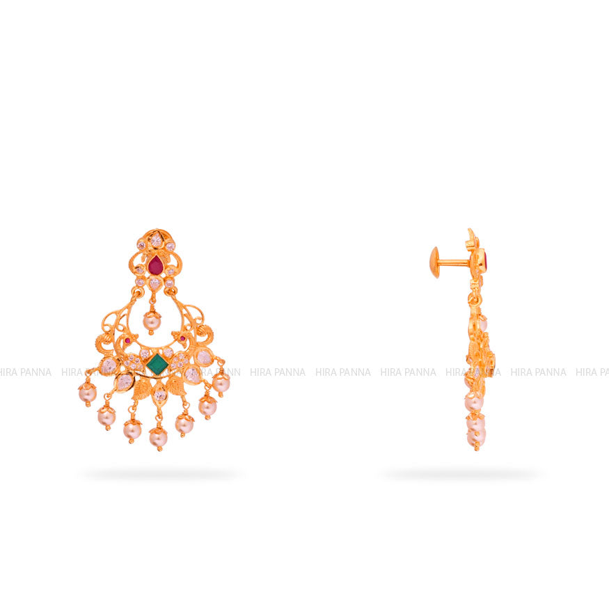 Gold Chandbali Earrings