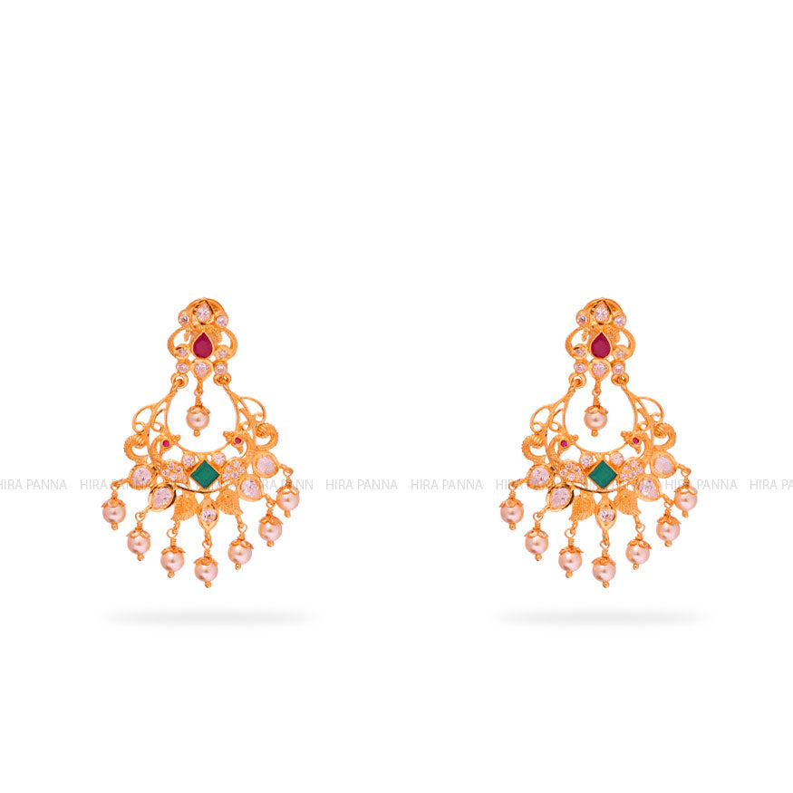 Gold Chandbali Earrings