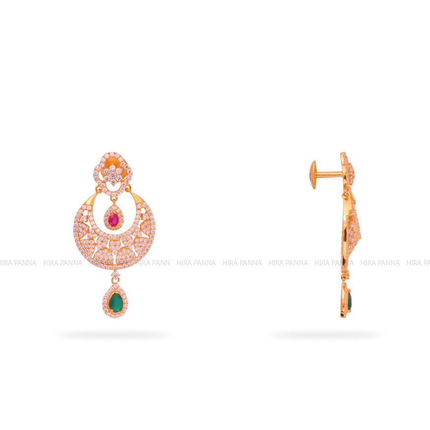 Gold Chandbali Earrings