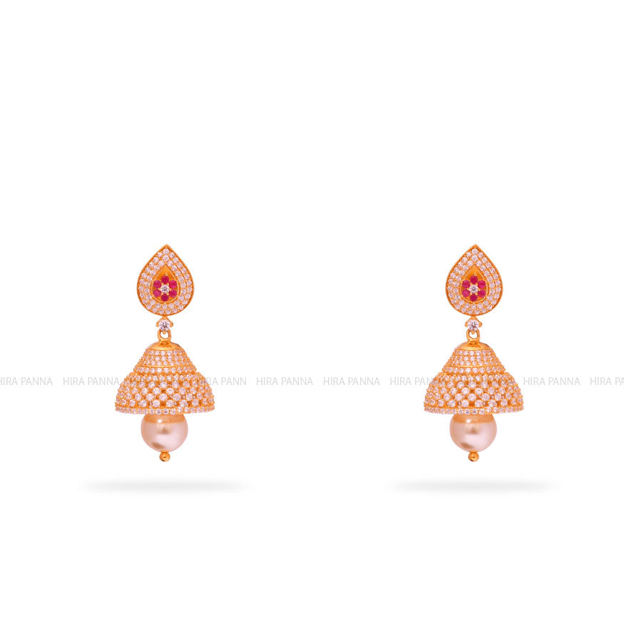 Gold Jhumka Earrings