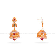 Gold Jhumka Earrings