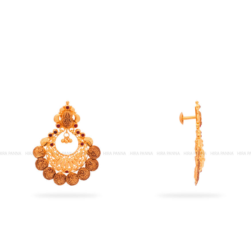 Gold Chandbali Earrings