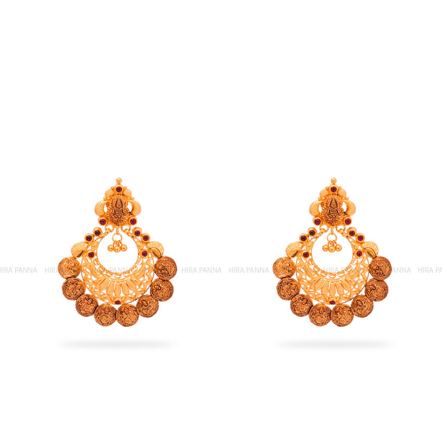 Gold Chandbali Earrings