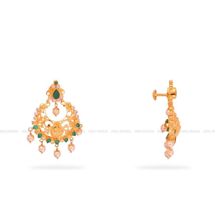 Gold Chandbali Earrings