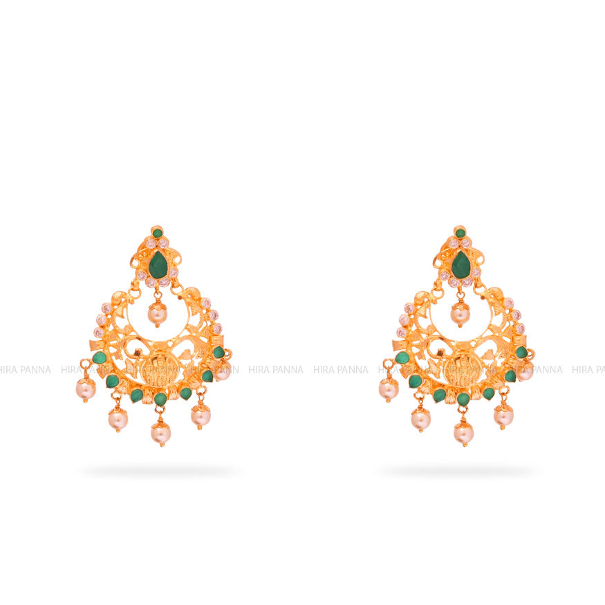 Gold Chandbali Earrings