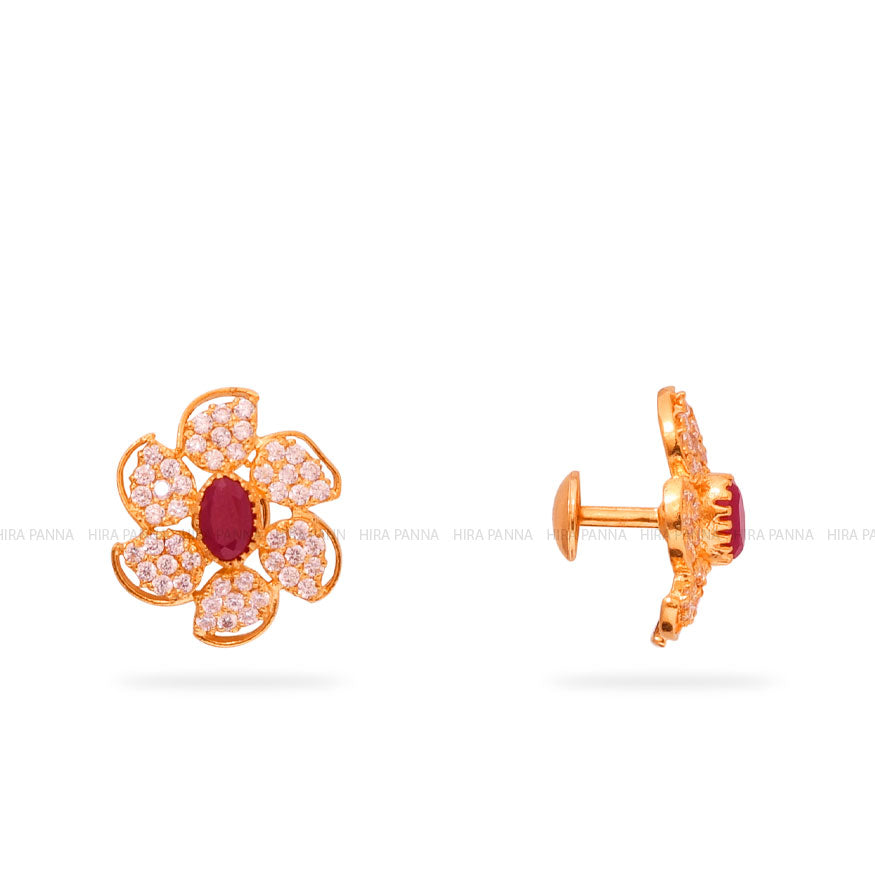 Gold Stud Earrings