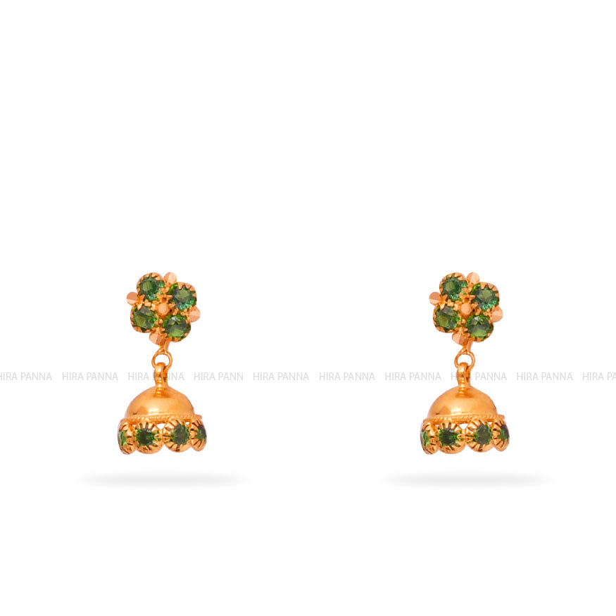 Gold Jhumka Earrings