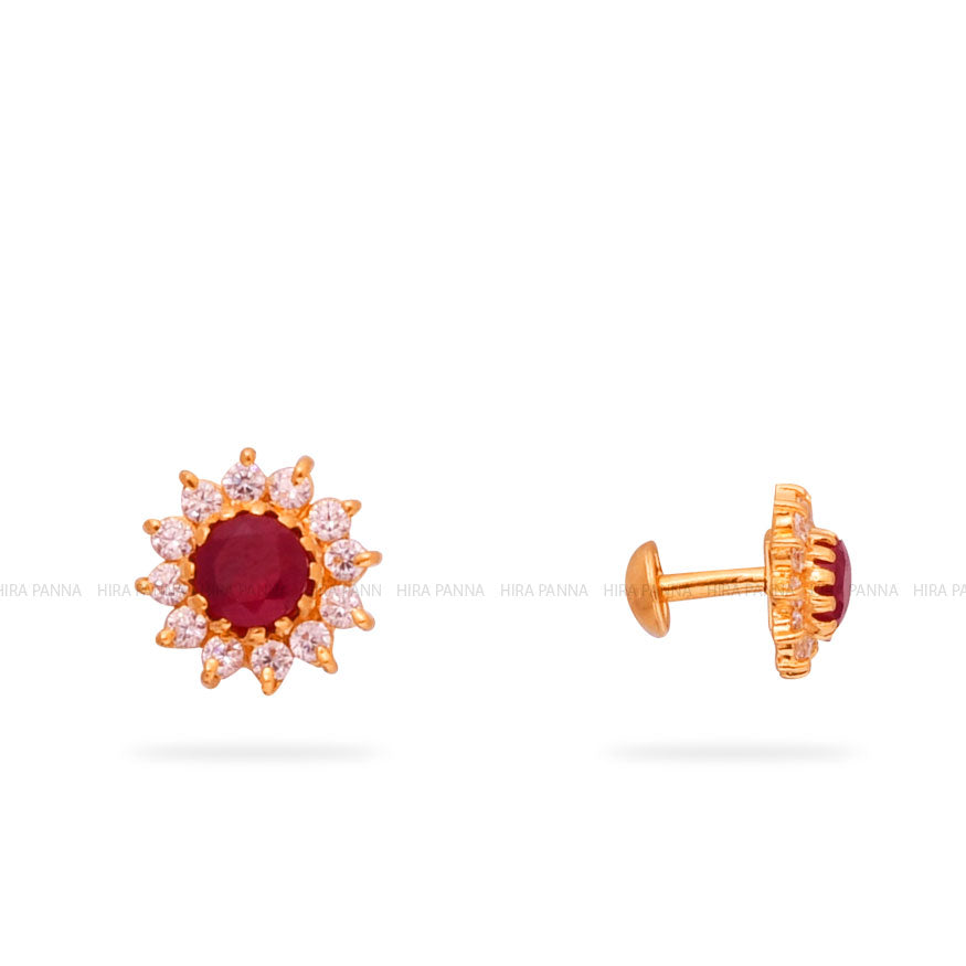 Gold Stud Earrings