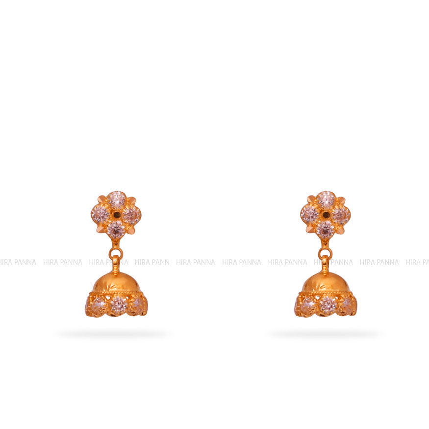 Gold Jhumka Earrings