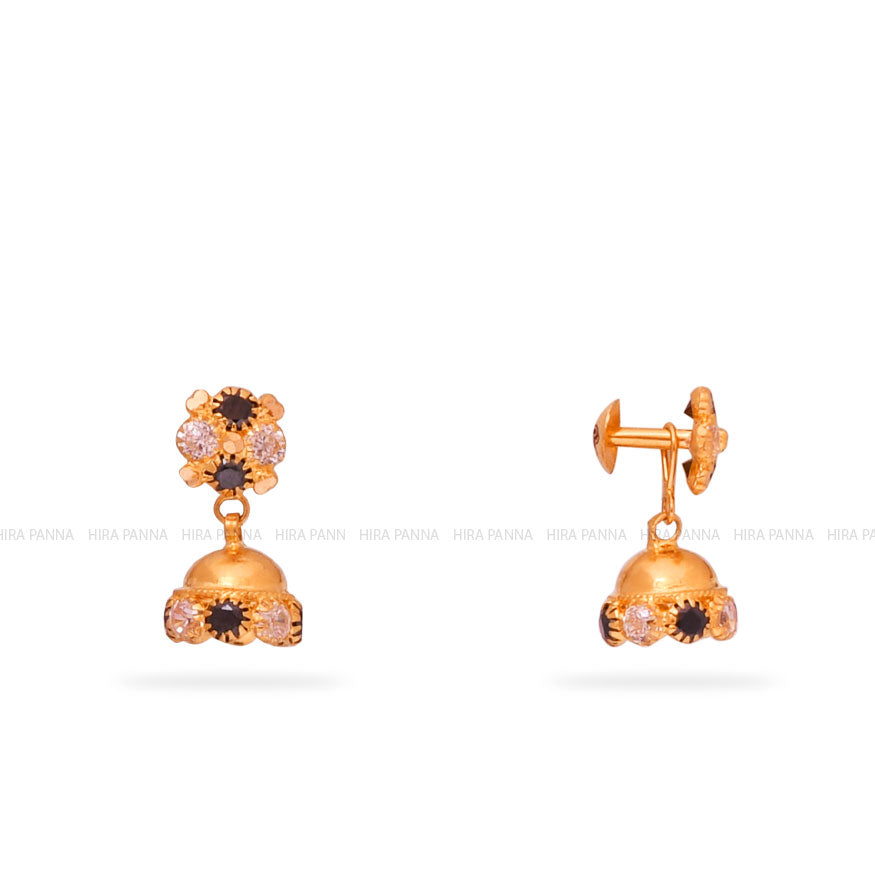 Gold Jhumka Earrings