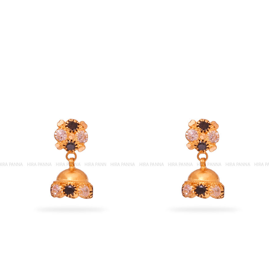 Gold Jhumka Earrings