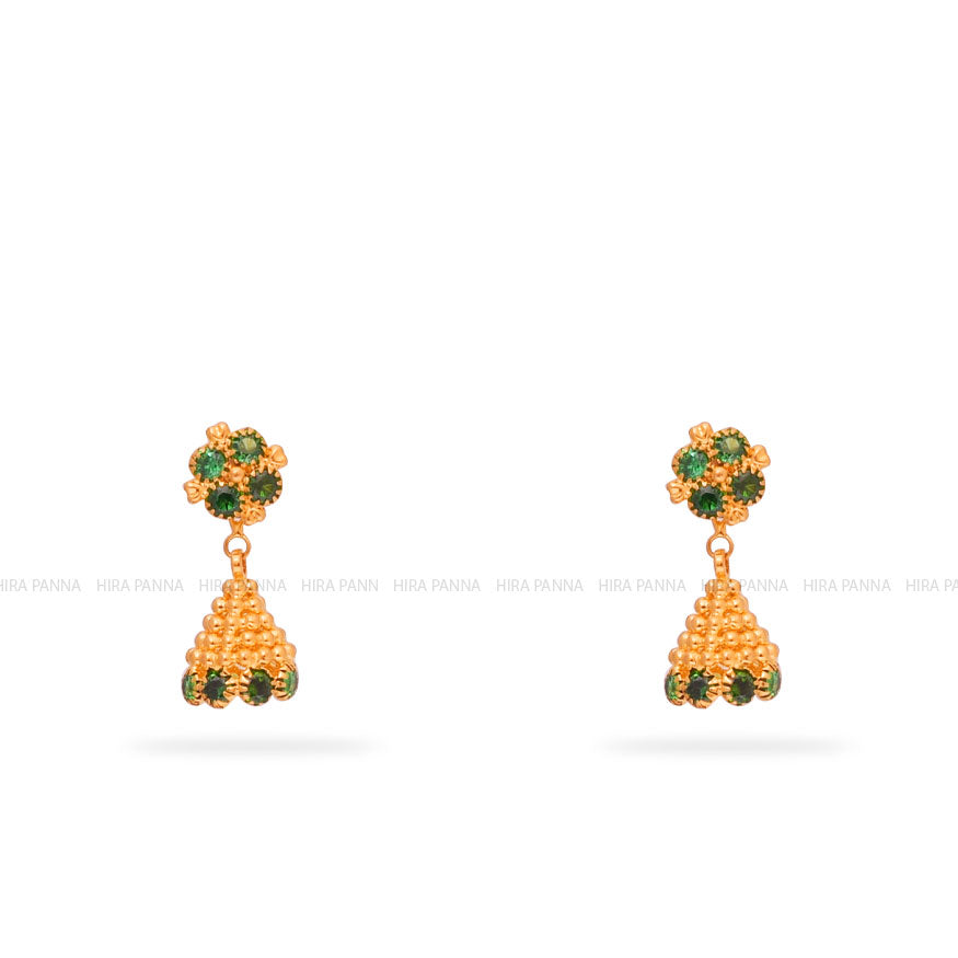 Gold Jhumka Earrings