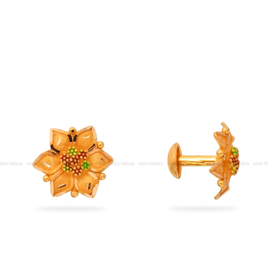 Gold Stud Earrings