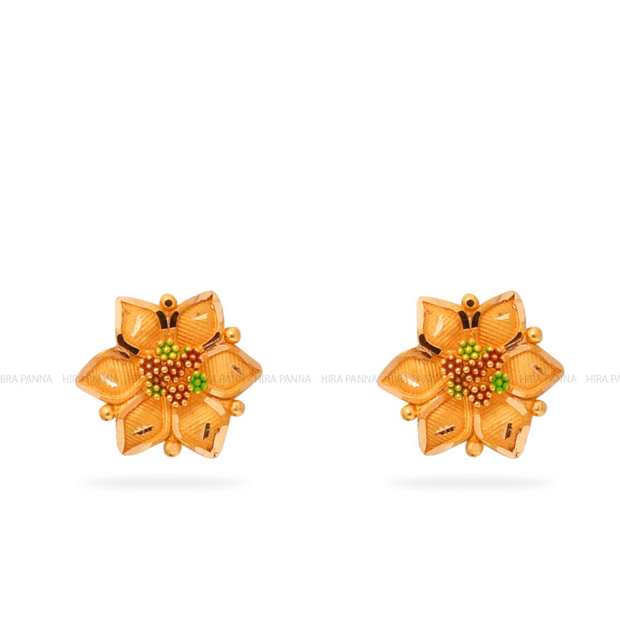 Gold Stud Earrings