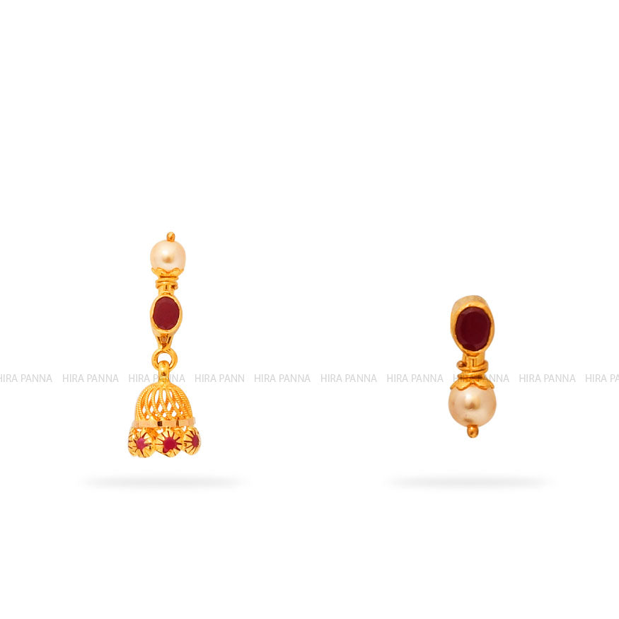 Gold Jhumka Earrings