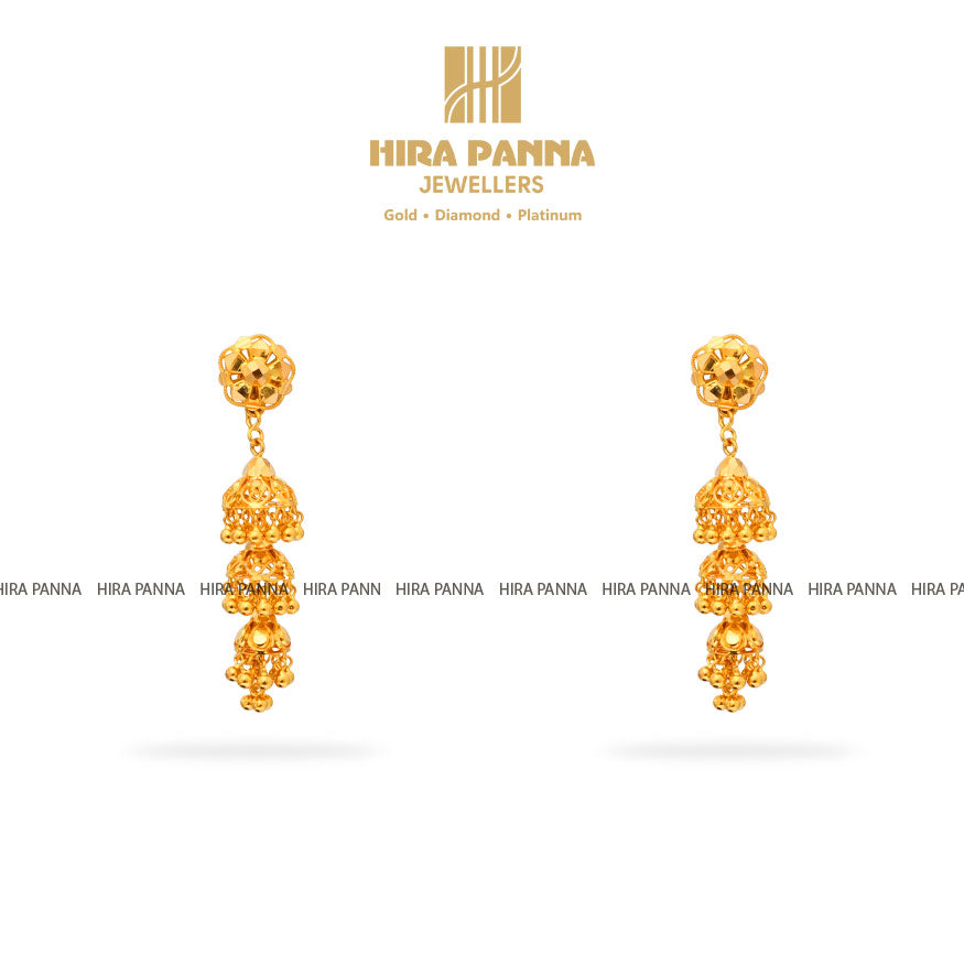 Gold Jhumka Earrings