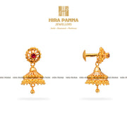 Gold Jhumka Earrings