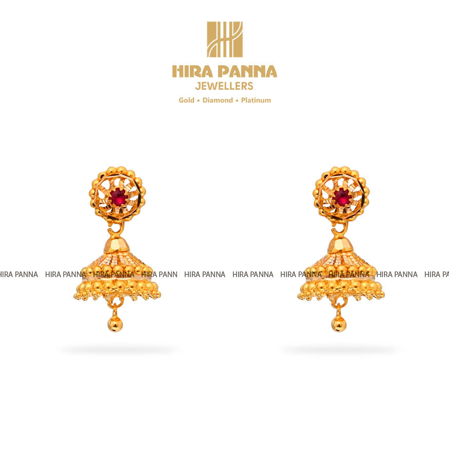 Gold Jhumka Earrings