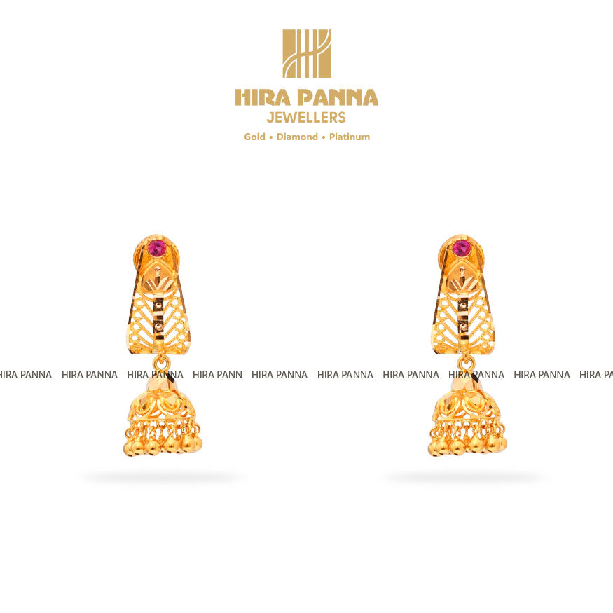 Gold Jhumka Earrings